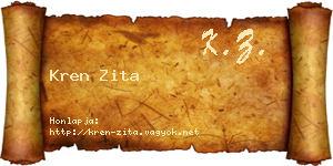 Kren Zita névjegykártya