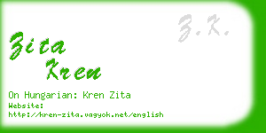 zita kren business card